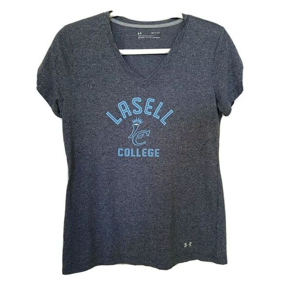 Under Armour T-Shirt Small Gray Womens Lasell College Loose Fit - Picture 1 of 5